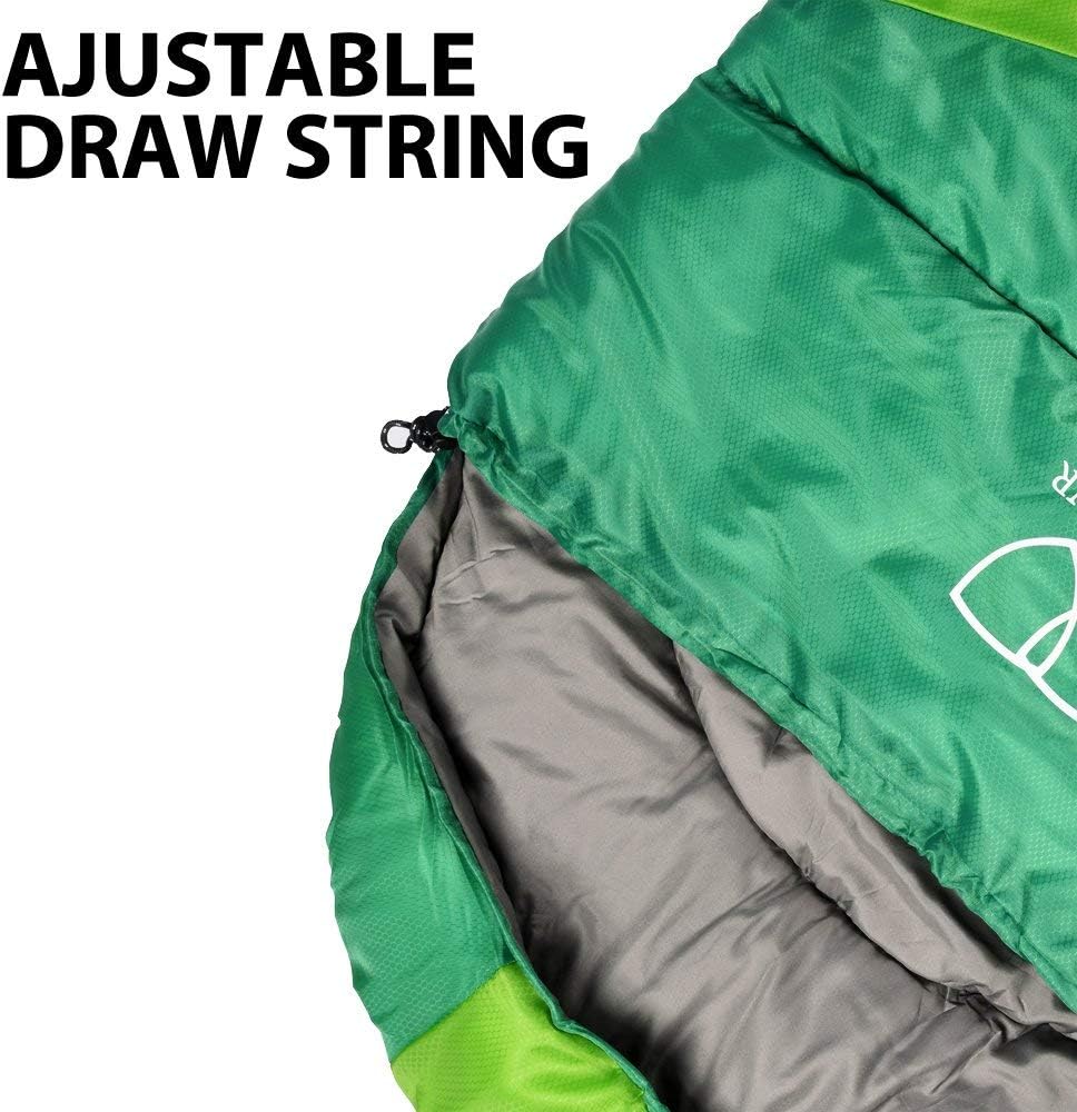 Gold Armour Sleeping Bag - Sleeping Bag for Indoor & Outdoor Use - Great for Kids, Boys, Girls, Teens & Adults. Ultralight and Compact Bags are Perfect for Hiking, Backpacking & Camping (OD Green)