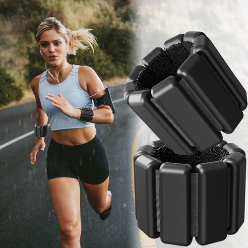Wrist & Ankle Weights for Women Set of 2(1Lbs Each), Comfortable and Breathable, Freely Removable, Adjustable Ankle Weights for Pilates, Walking, Yoga, Dance,Aerobics, Gym, Home workouts