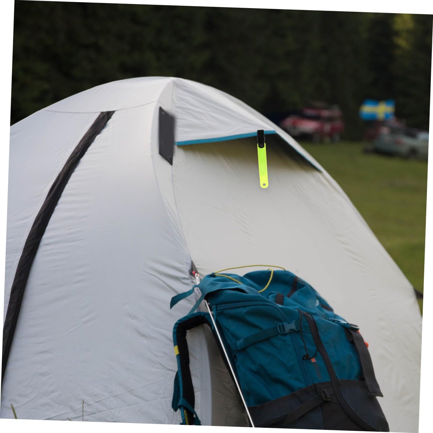 GOOHOCHY 12Pcs High Visibility Reflective Trail Markers Multi-Functional PVC Clips for Hunting Camping Night Running and Cycling Glow Clips for Enhanced Safety and Use