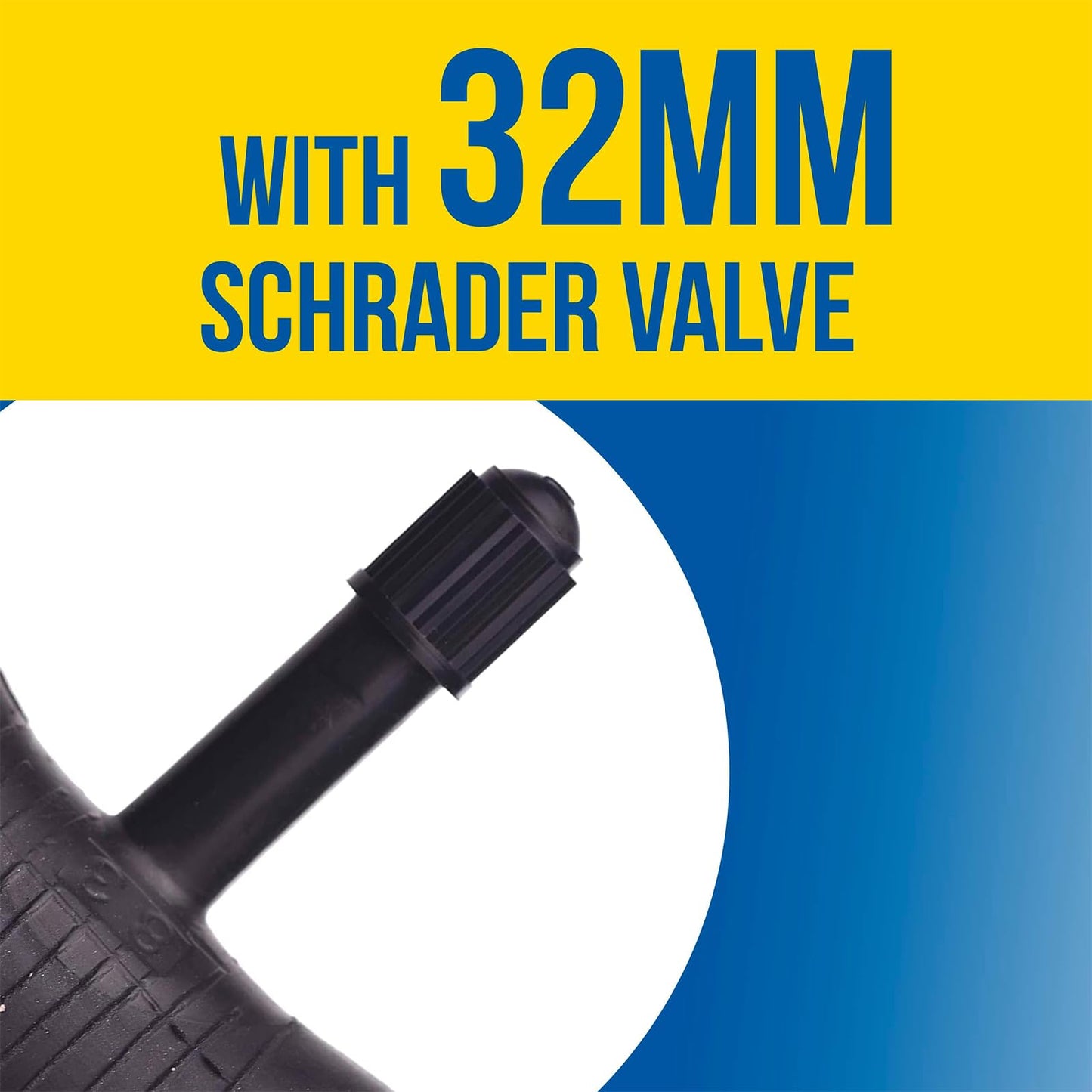 (4-Pack) CALPALMY 26" x 1.75/2.125 Road and Mountain Bike Inner Tubes with Schrader Valve 32mm for Road/Mountain Bikes Like Schwinn Koen, Elm, High Timber More.