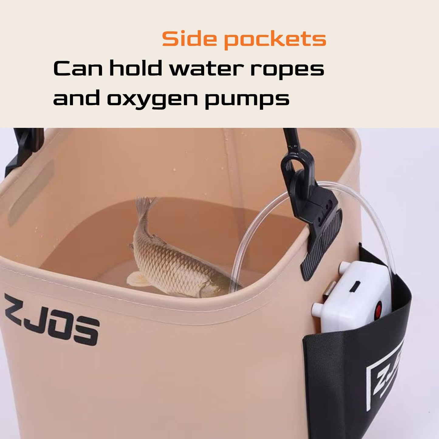 Foldable Fishing Bucket, Portable Fishing Water Pail, 13L/3.43Gal, for Hiking Fishing Camping Traveling Boating with Meters Rope