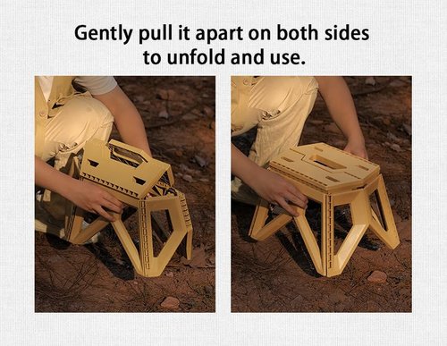 QUMOX Step Stool for Adults, Folding Step Stool with Load Capacity of 220 Pounds, Small Steps Conveniently used as Stools to Sit on for Camping/Outdoor/Indoor/Bedroom/Bathroom (ArmyGreen)
