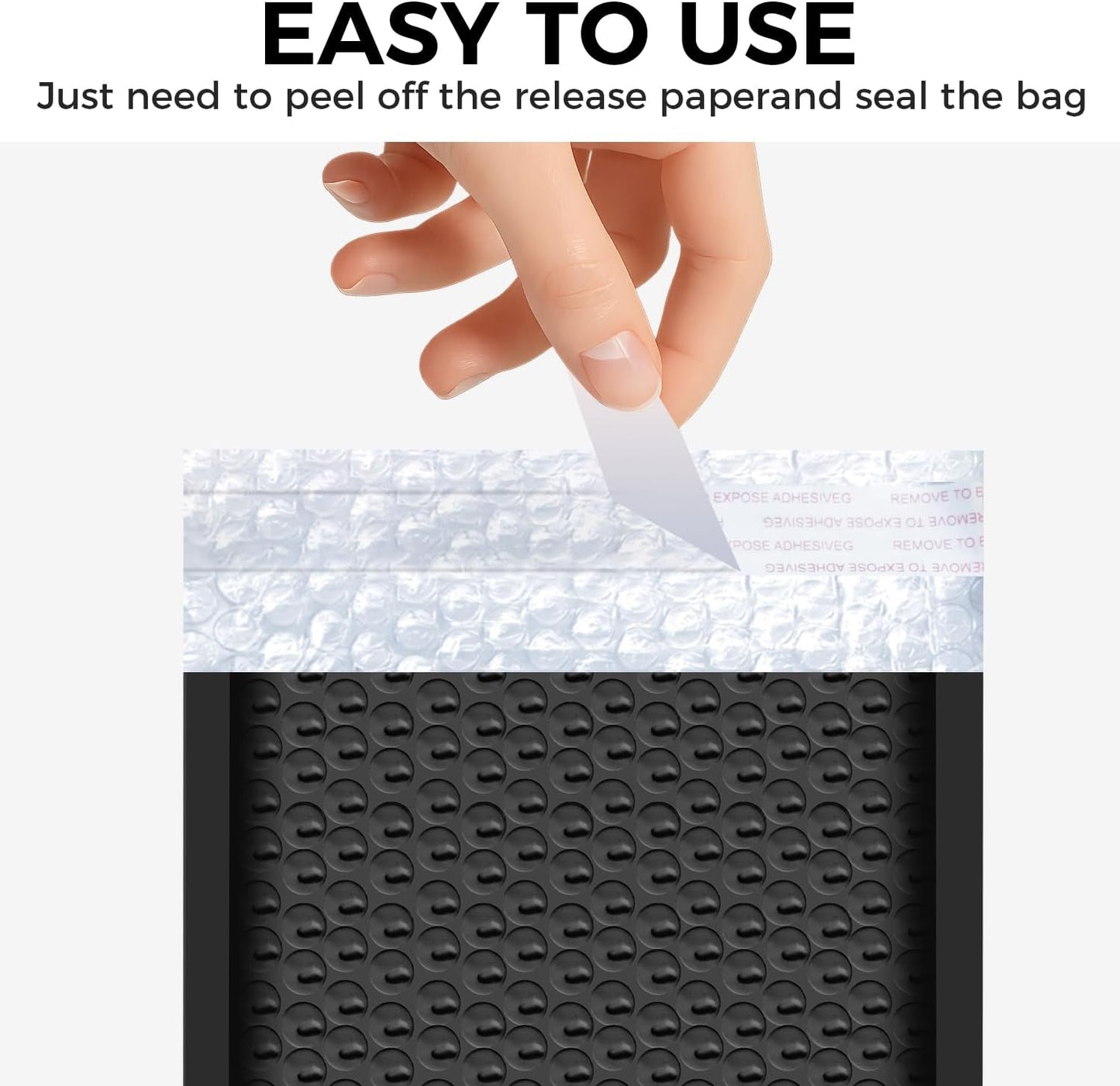 100 Pack 6x10 Bubble Mailers - Black Self-Sealing Padded Envelopes, 6x10 Inch Shipping Mailers With Bubble Lining, Bulk Cushioned Envelopes for Ecommerce, Mailing & Packaging