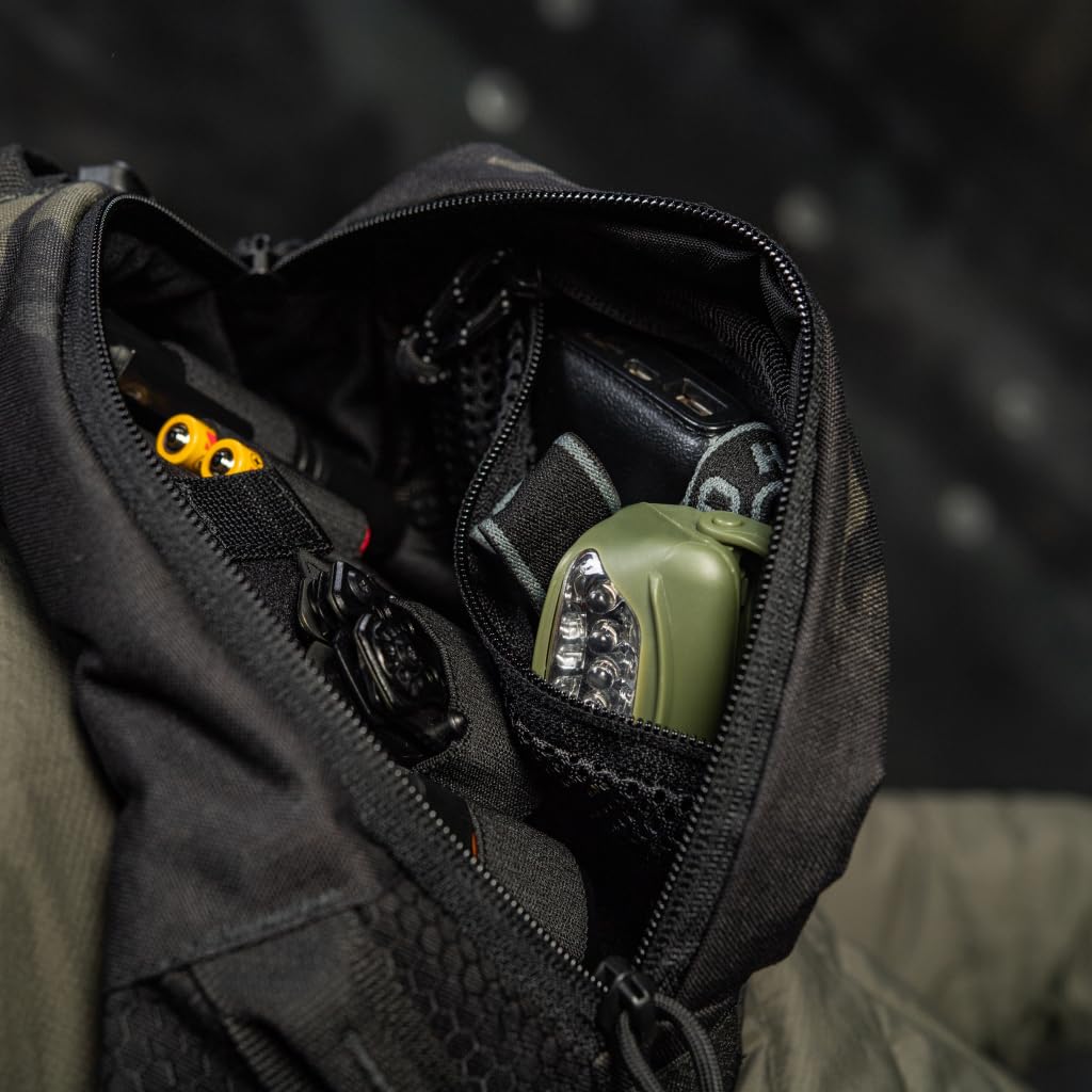M-Tac Premium Military Tactical Mens Fanny Pack - Waist Belt Bag - Waterproof Concealed Carry Fanny Pack For Men & Women Cross Body EDC (Elite Hex Black)