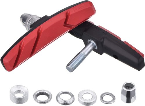Hotop 2 Pairs V Bike Brake Pads with Hex Nuts and Spacers V Bicycle Brake Blocks Set 70 mm