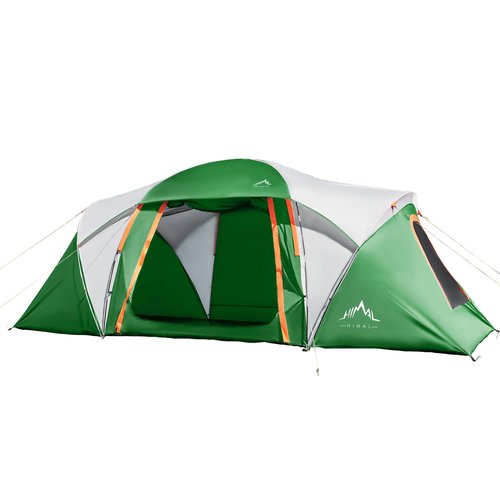 Tents for Camping, Waterproof 10 Person Family Tent with Double Layer & 4 Large Mesh Windows, Weather Resistant Easy Setup 2 Room Big Tent for Music Festival, Parties, 18 X 9 X 6.8Ft