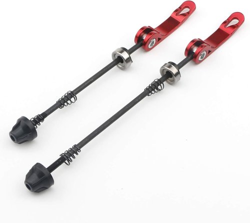 Black/Blue Quick Release Bicycle Hub Front & Rear Bicycle Axle Hollow Shaft Fit for Road Bike, Mountain Bike, MTB, BMX, 2 Pairs