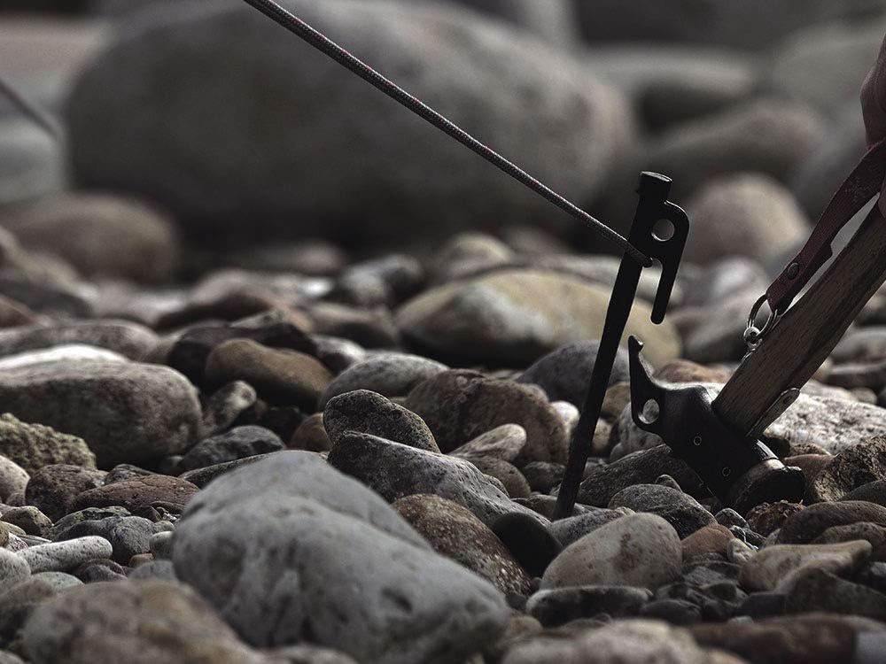 Snow Peak’s Solid Stake #20, R-102, Forged Steel, for Camping Tents, Made in Japan, Lifetime Product Guarantee