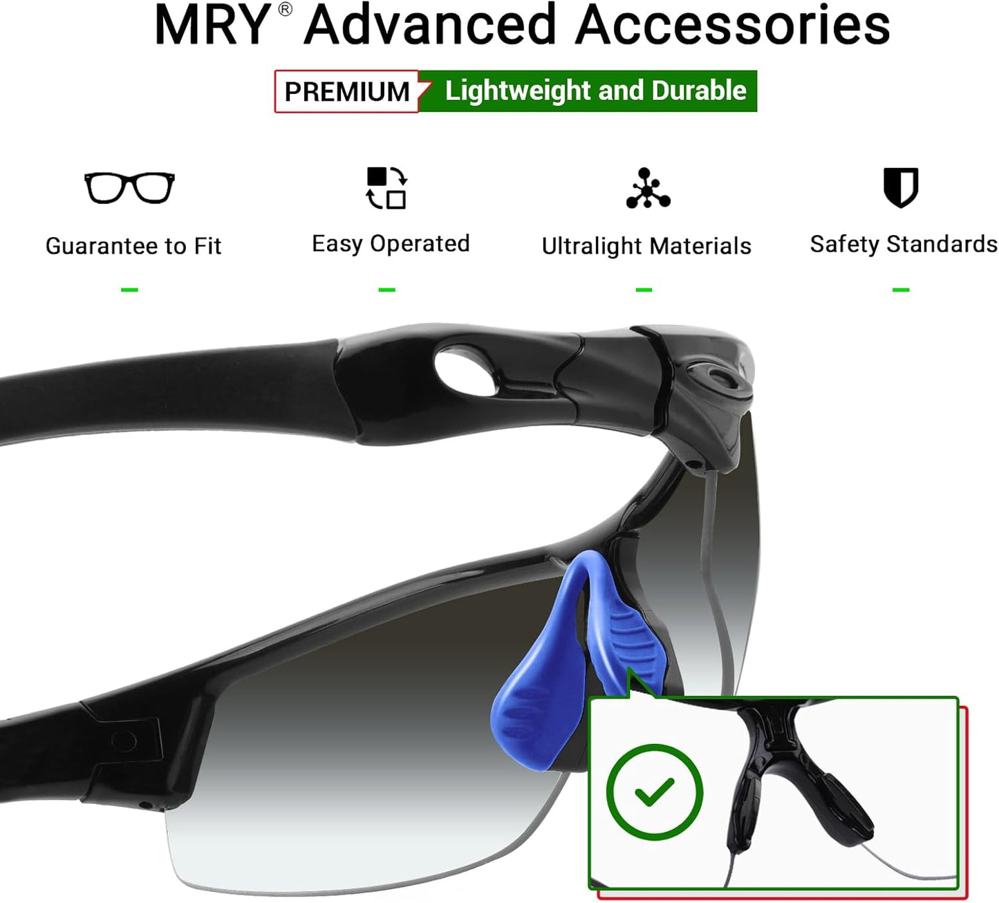 Mryok Replacement Nosepiece Nosepad for Oakley Radar Path EV RadarLock Sunglass