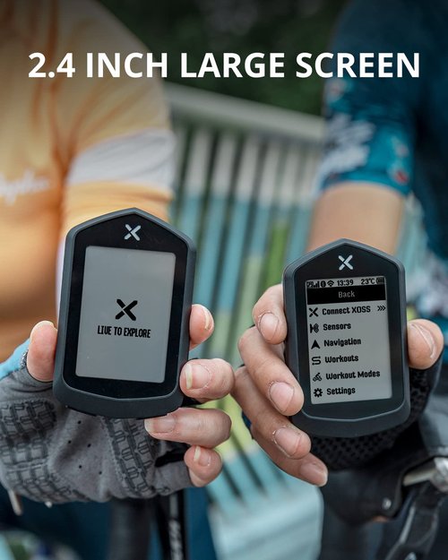 XOSS NAV Cycling/Bike Computer with XOSS Cover GPS Wireless Ant+ Cycling Computer GPS with Bluetooth, IPX7 Waterproof Bicycle Speedometer Odometer with 2.4Inch LCD and Auto Backlight Fits All Bikes