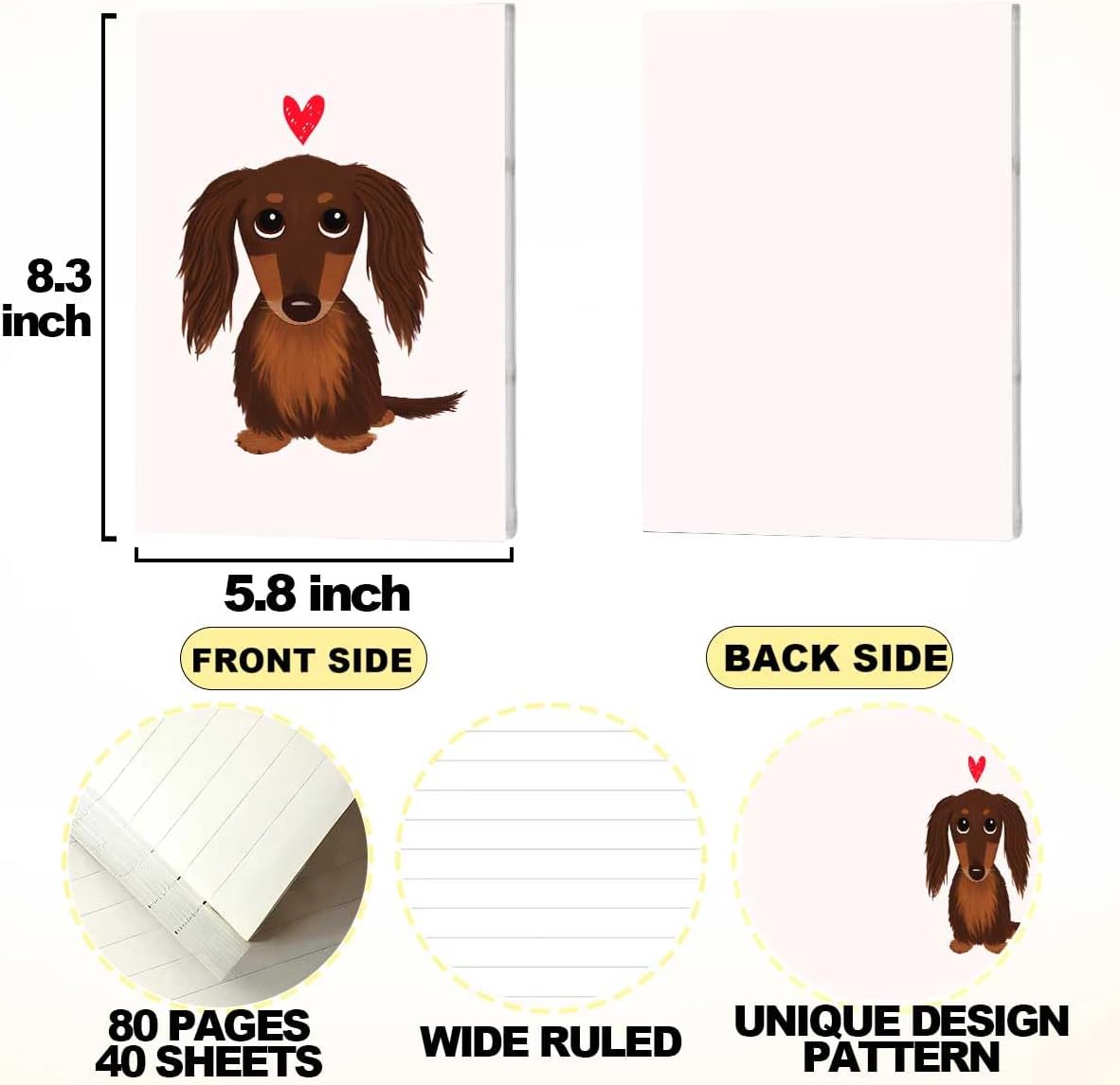 Pink Bow Notebook Journal, A5 Journal Notebook for Office Note Taking, 8.3 x 5.8 inch Writing Diary Subject Notebooks Planner, Travel Journaling-11