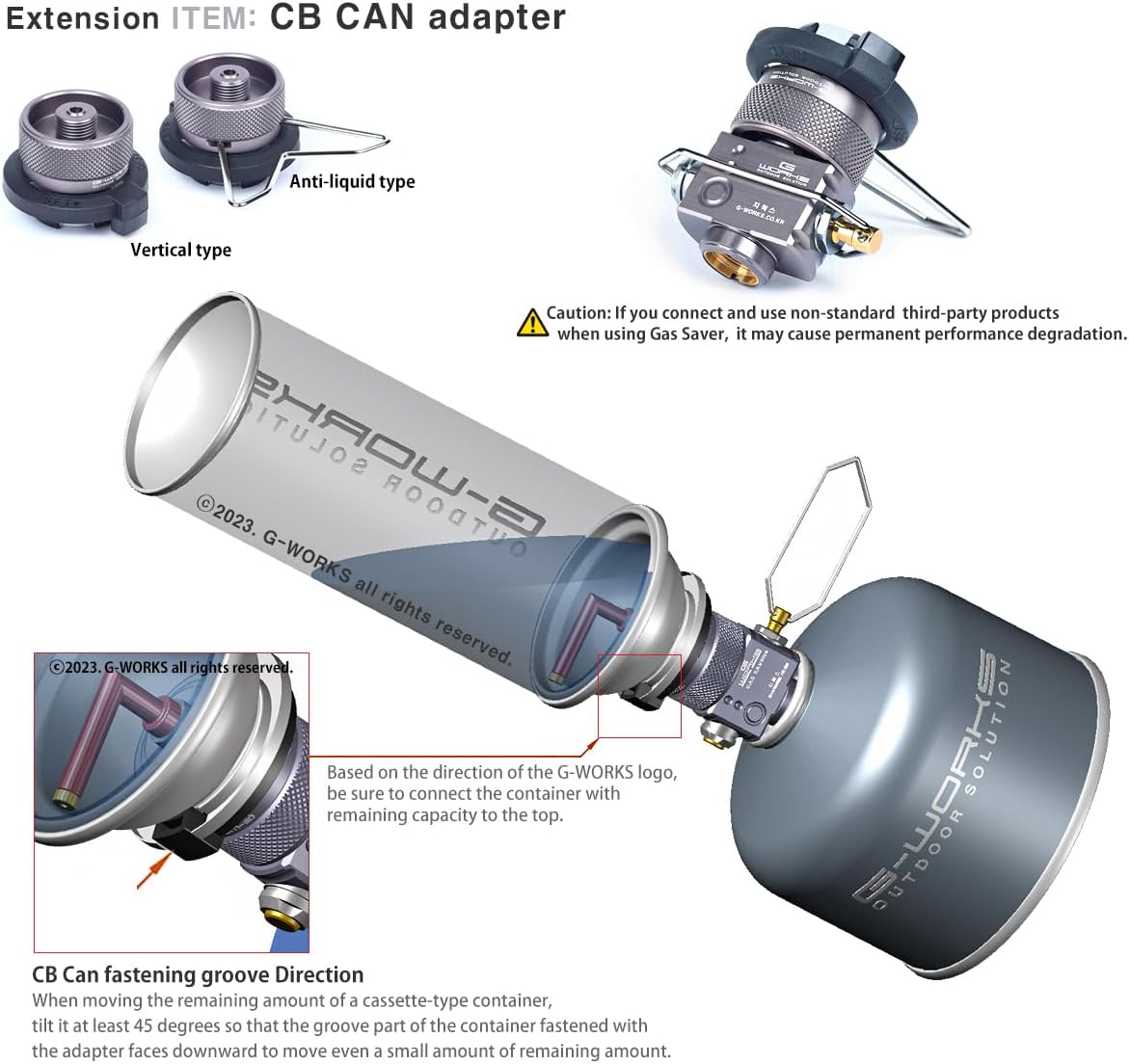 Gas saver plus/Lindal Valve Canister Shifter/Refill Adapter/Air Vent Function