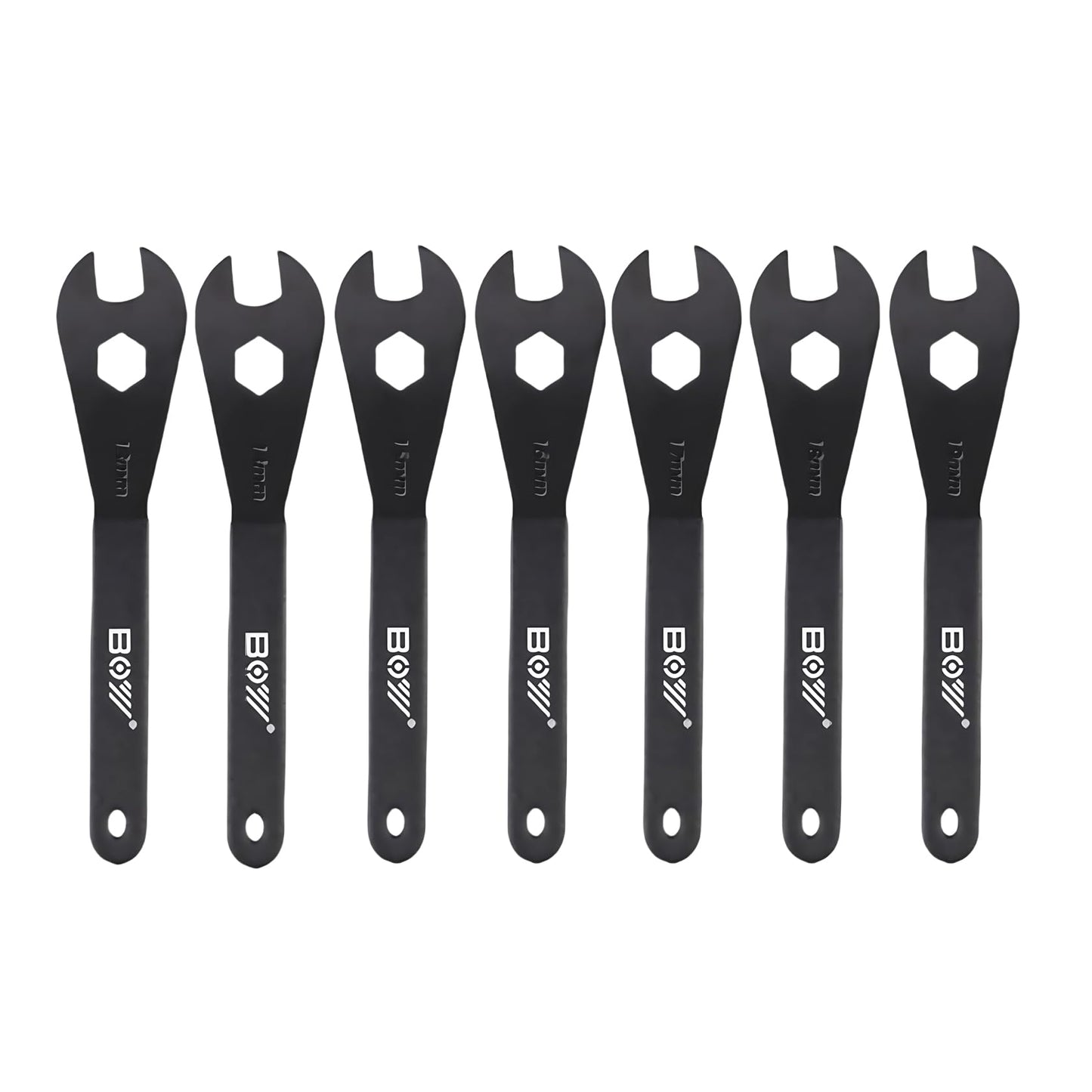 7 PCS Bike Cone Thin Wrench Set Tool (13, 14, 15, 16, 17, 18, 19mm) Bicycle Wheel Hub Axle Nut Install Cycling Spanner Hub Repair Removal Tool