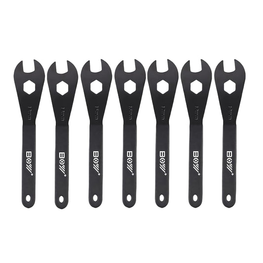 7 PCS Bike Cone Thin Wrench Set Tool (13, 14, 15, 16, 17, 18, 19mm) Bicycle Wheel Hub Axle Nut Install Cycling Spanner Hub Repair Removal Tool