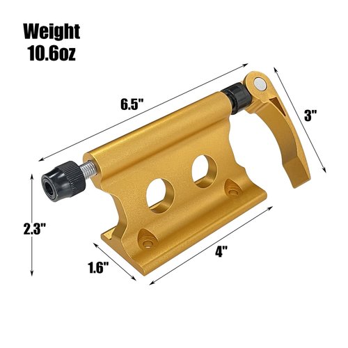 Sutekus Bike Fork Mount Universal Quick Release Fork Block Mounts Bicycle Car Roof Mount Rack for Truck Trailer Vans Vehicles (Gold)