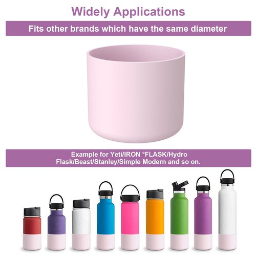 YOUCOX Silicone Boot for Owala Water Bottle 24 oz 32 oz 40 oz, 2PCS Anti-Slip Protective Sleeve for FreeSip/Twist/Flip Water Bottles, BPA Free, Dishwasher Safe, Bottom Bumper Cover Cup Accessories