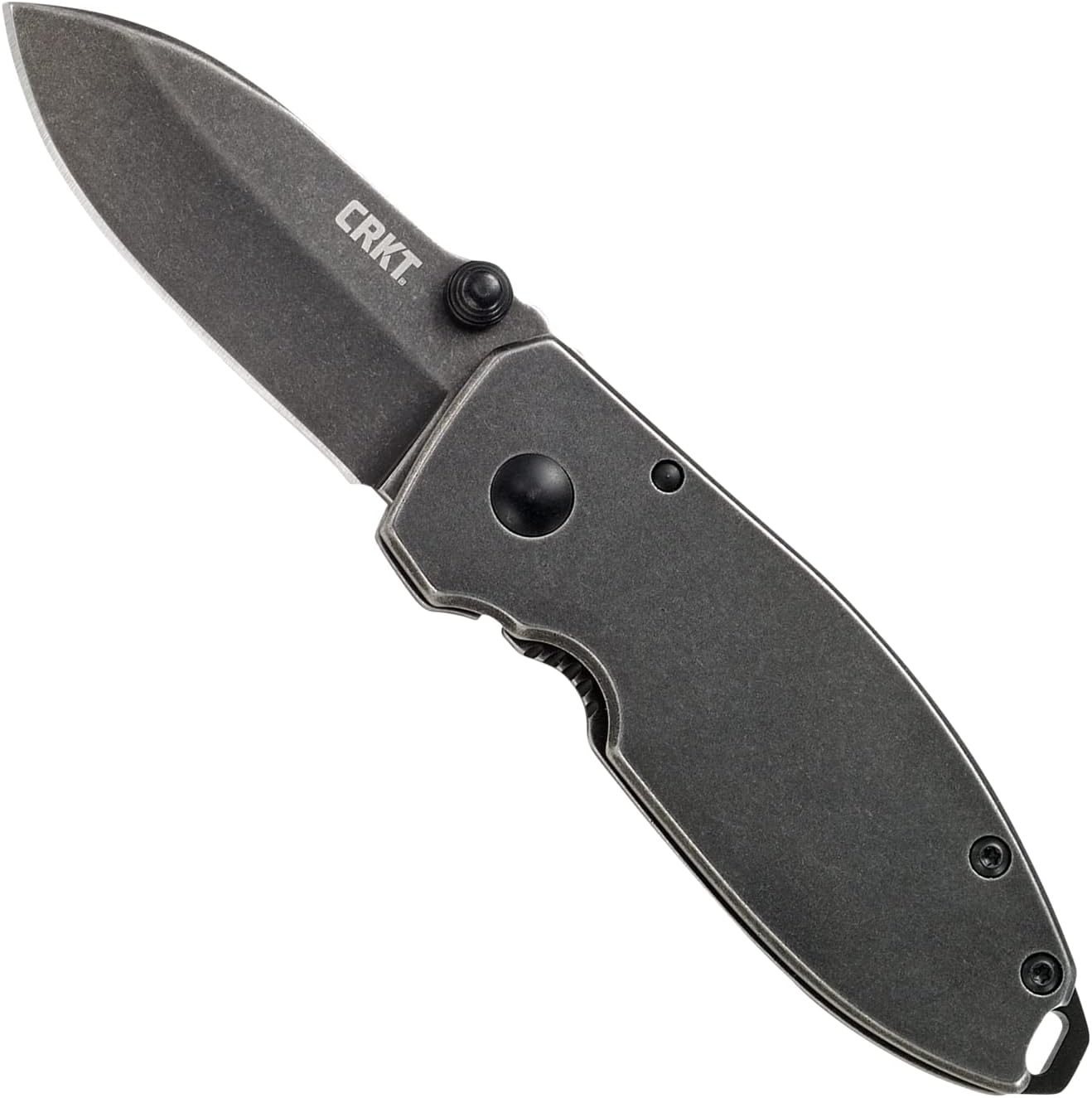 CRKT Squid Everyday Carry EDC Pocket Folding Knife with Frame Lock: Stainless Steel Plain Edge Blade, Stainless Steel Handle, Pocket Clip, 2490KS