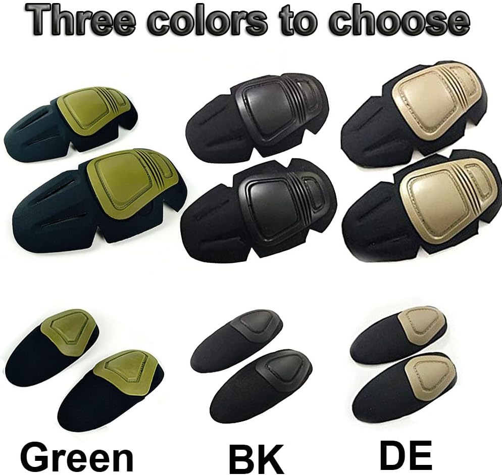 Tactical Military Paintball Elbow Knee Pads Airsoft Combat Protective Set