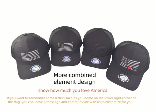 TSSGBL White American Flag Hat Patriotic USA Trucker Baseball Cap XXL Deep Big Large Oversized Men Women Snapback Mesh Ball Cap Memorial Veterans 4th of July Gift