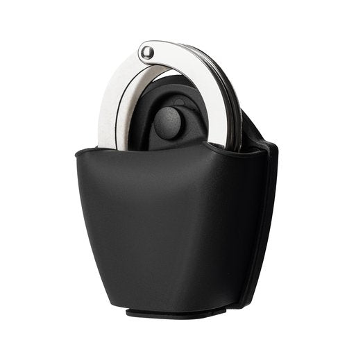 TACNEX Open Top Handcuff Case Quick Release Cuff Holster fit Standard Chain & Hinged Handcuff Holder Polymer Sheath Keeper for Law Enforcement Police Prison/Correctional Officer Belt Clip
