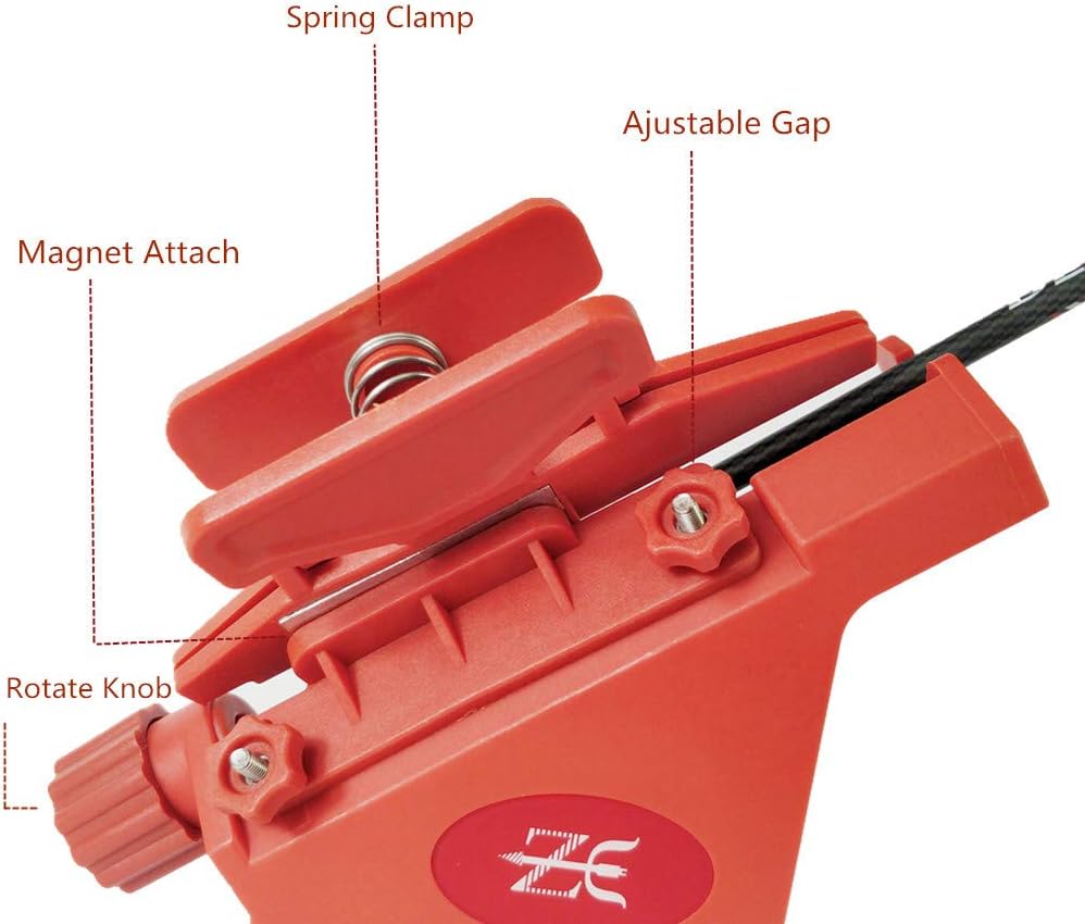 Fletching Tool Jig with Right Straight and Helix Clamps for DIY Archery Arrows Feathers Vanes (Red)