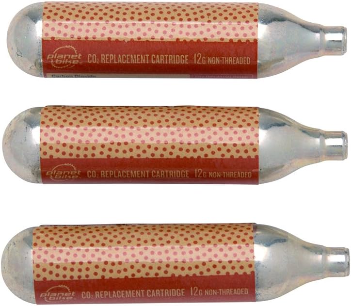 Planet Bike 12g Threadless CO2 Replacement cartridges - 3 Pack