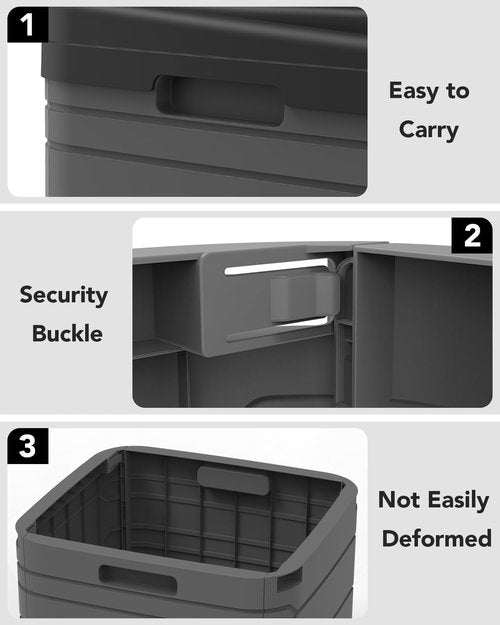 CAMPERFECT XXL Portable Toilet for Adults, Upgraded Camping Toilets Collapsible Toilet Extra Large 16.7-inch High Porta Potty for Camping Outdoor Activities and Travel, 18.1‘’*16.7''*16.7'' Gray