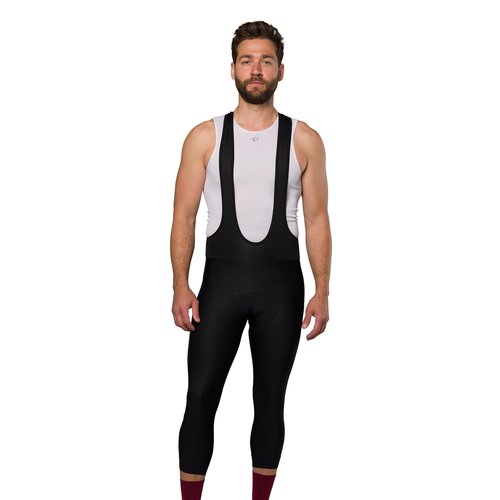 PEARL IZUMI Men's 18.75" Attack 3/4 Bib Tights, Reflective Elements with Elite Levitate Chamois & Premium Fabric, Black, Small