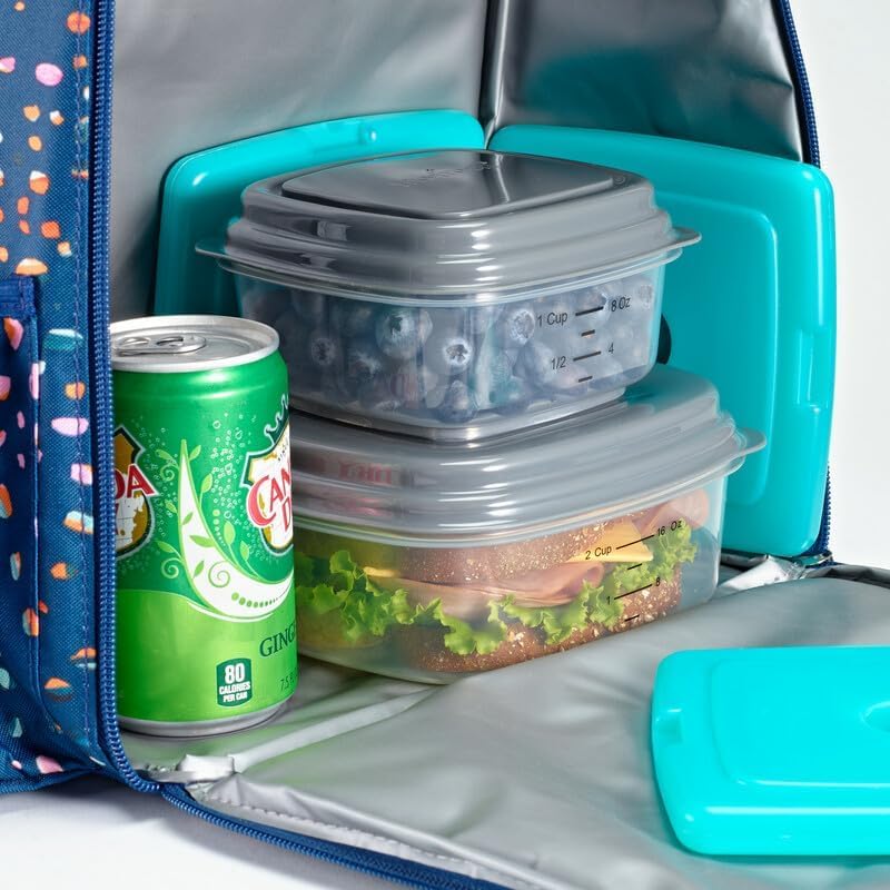 Cool Coolers by Fit + Fresh, Reusable & Long-Lasting Slim Ice Packs, Cold Packs for Lunch Boxes, Ice Packs for Lunch Bags, Green 12 Pack