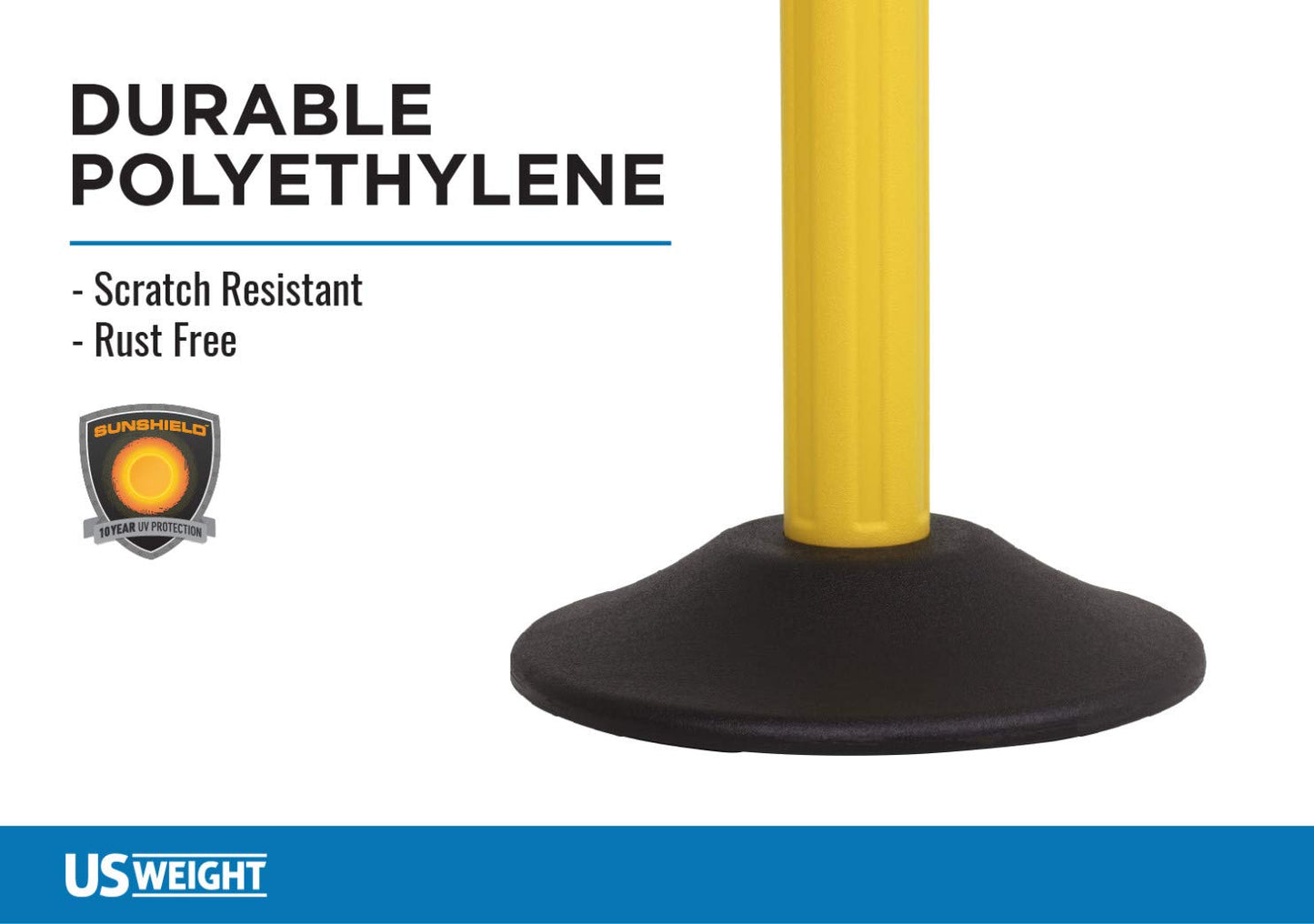 Weight ChainBoss Black Stanchion with Fillable Base - No Chain Needed