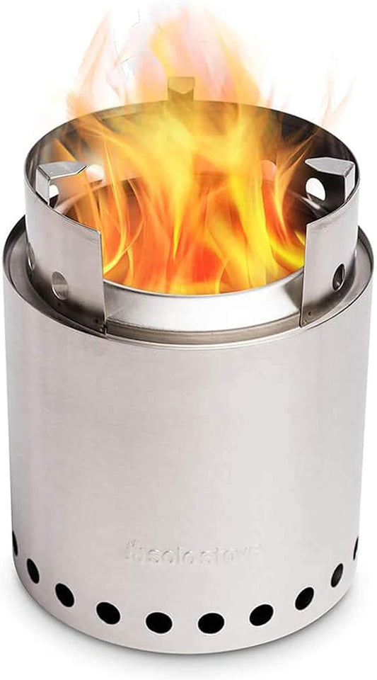 Solo Stove Campfire Portable Camping Stove - Compact Stainless Steel Wood Burner for Backpacking & Outdoor Cooking