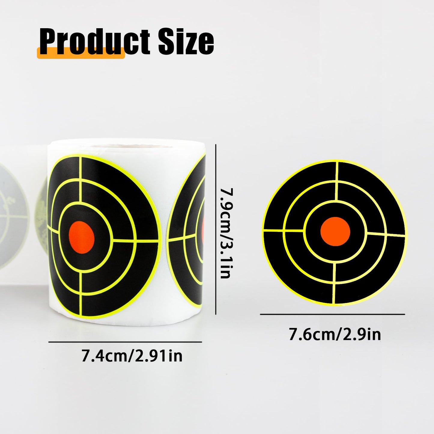 3 Inch Splatter Shooting Splatter Targets Stickers, 200 Pcs Self Adhesive Splatter Targets Paper for Shooting for Rifle, BB Gun, Pellet, Archery Bow