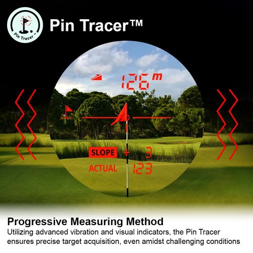 Voice Caddie L6 Golf Laser Rangefinder with Slope On/Off Measurement | 0.1 Seconds Spot Meaure | Flag Pole Locking Vibration Function | Continuous Scan Mode | 6X Magnification | 1,000 Yards