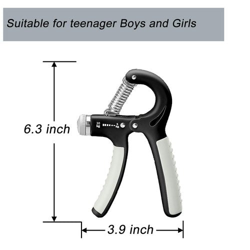 Strengthener Hand Grip Black Kid Boys Girls Teenager Strength Trainer Forearm Finger Wrist Gripper Exerciser 5-30kg Adjustable Stretcher Squeezer Workout