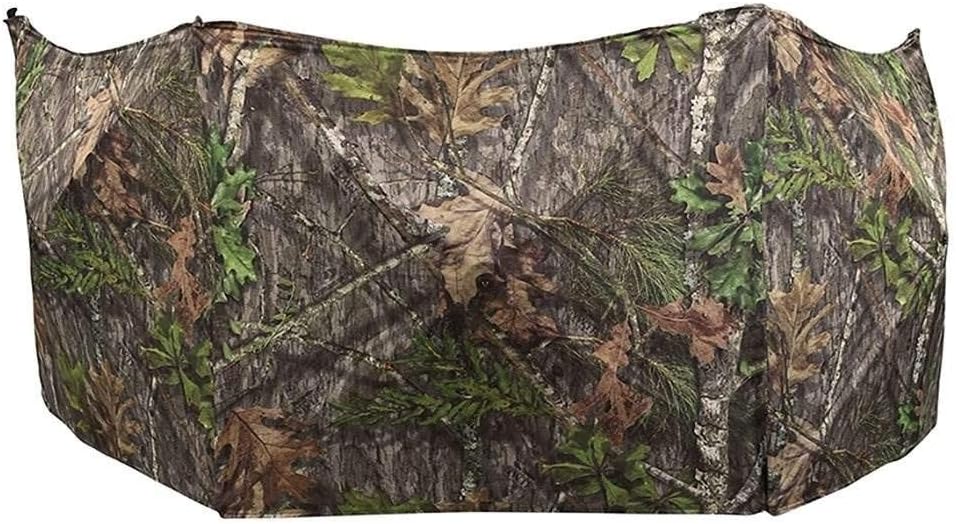 Ameristep Throwdown Ground 3D Leafy Die-Cut Camo Ultra-Compact Easy-Setup Three-Panel Low-Noise Run-and-Gun 2-Person Hunting Blind