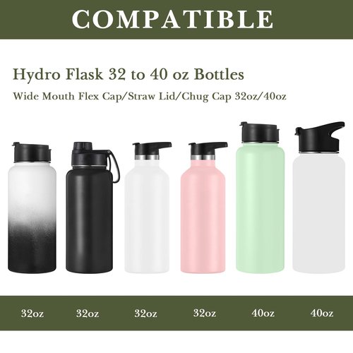 Linkidea Water Bottle Boot Compatible with Iron °Flask Wide Mouth 32oz/40oz, Narrow Mouth 32oz, Silicone Bottle Bottom Sleeve Cover Protector, Bottle Bumper (Army Green / 2 Pack)