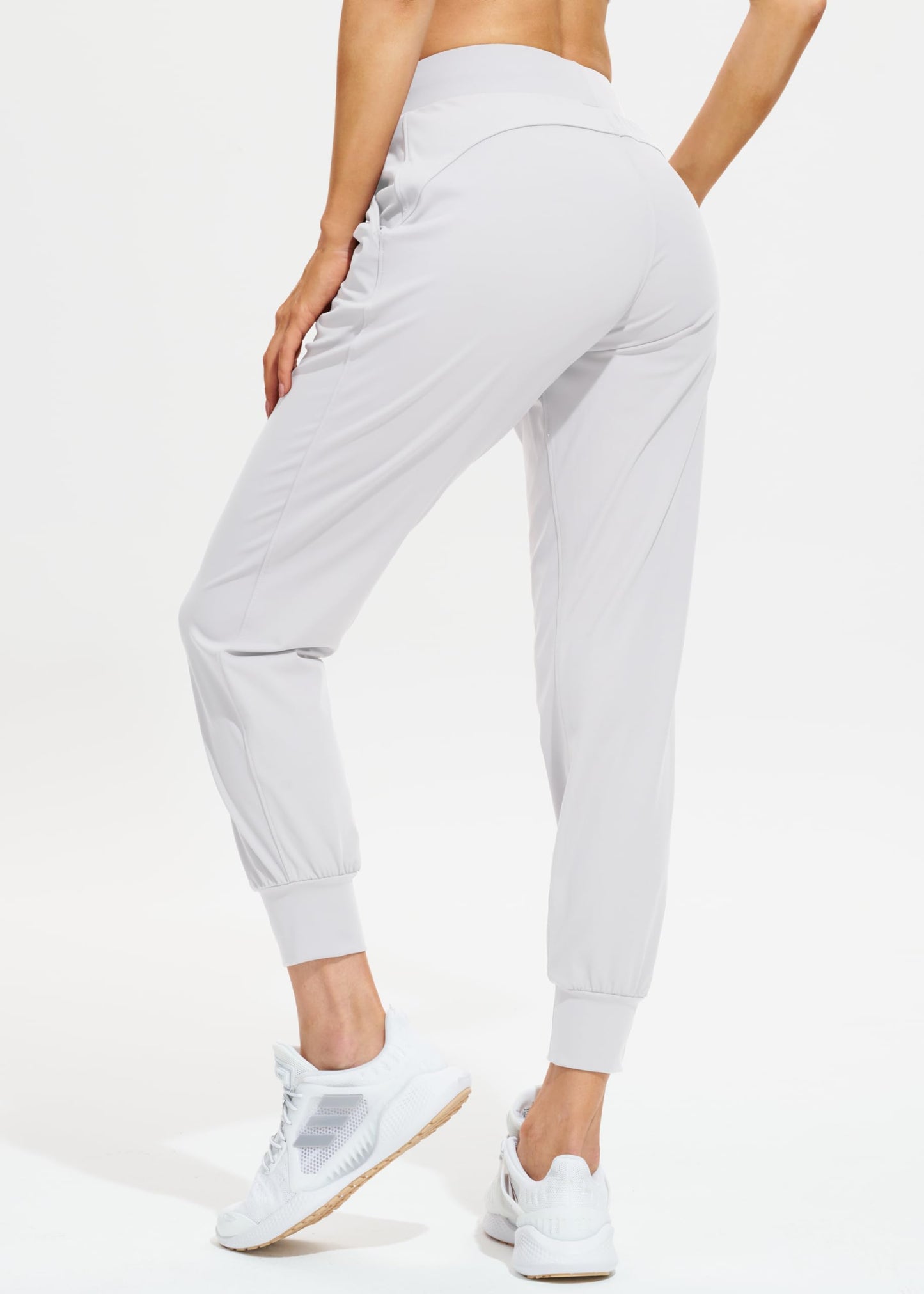 Libin Joggers for Women Yoga Sweatpants Athletic Dance Workout Leggings Tapered Lounge Casual Teacher Pants for Running Cloths, White XS