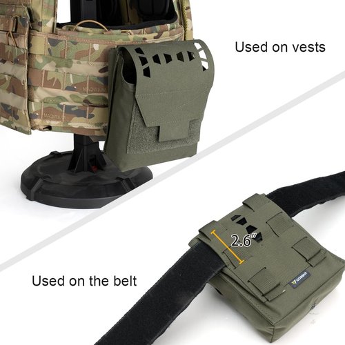 Tactical Dump Pouch 5.56 7.62MM Magazine Pouch Molle Mag Pouches Multi-Use GP Storage Bag for Tactical Belts Vests Backpacks (Ranger Green)