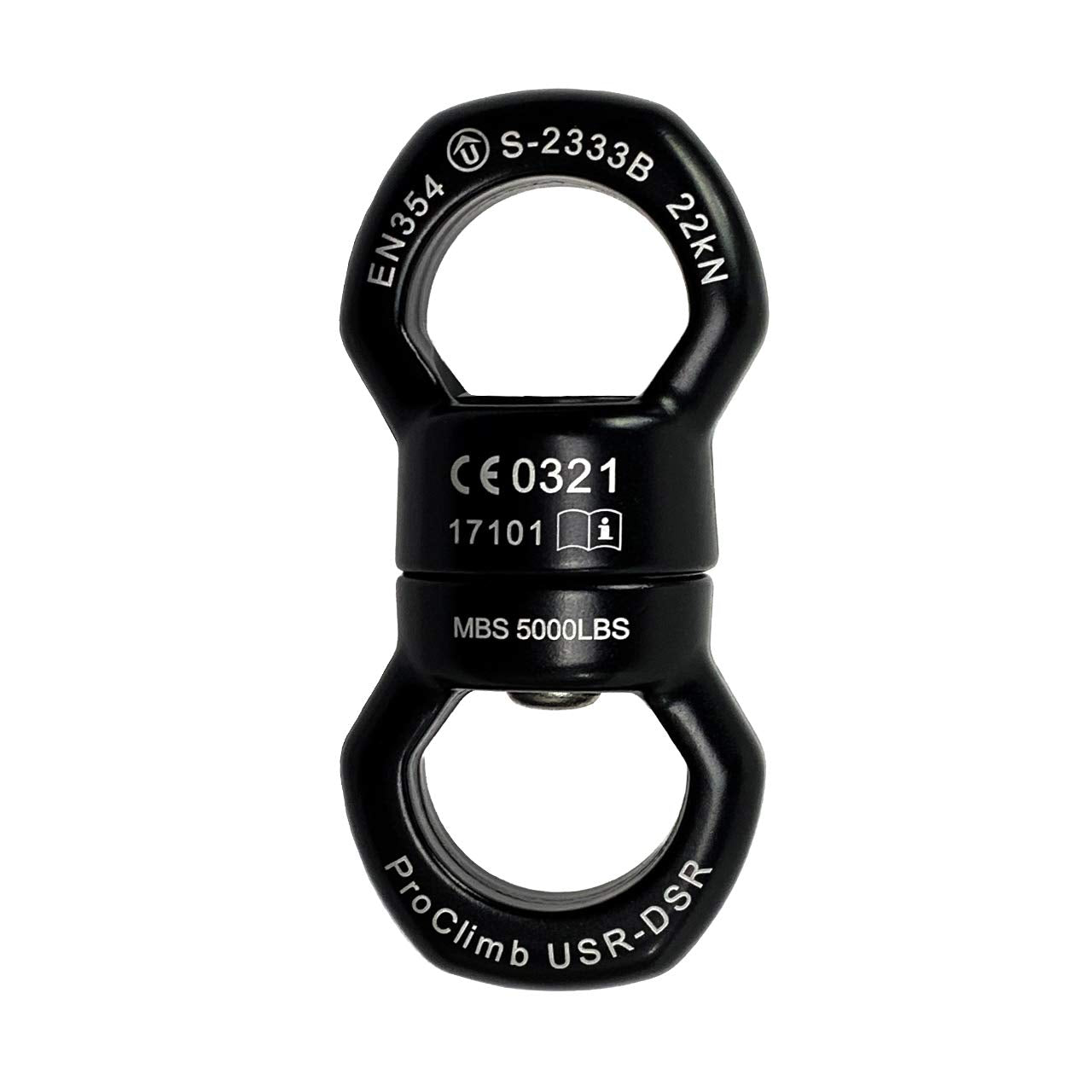 22kN Micro Rotator Climbing Rope Swivel Device Spinner 6700lb Breaking Strength for Rock Climbing Arborist Backyard Swing Aerial Dance Dog Leash Connector CE Certified
