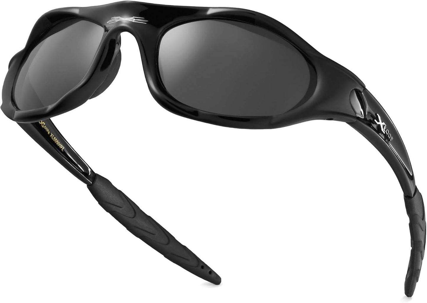 X LOOP Youth Sports Polarized Sunglasses for Boys Kids Teens Age 8-16 Baseball Wrap Around UV400 Glasses