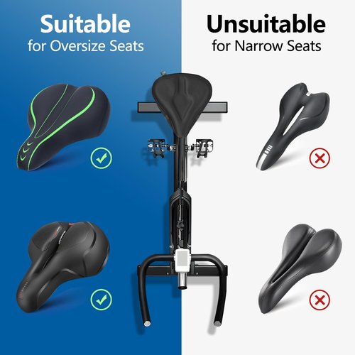 Zacro Oversized Bike Saddle Seat Cushion for Men & Women - Extra Comfort Wide Gel Padded Bike Seat Cover, Fit with Road Montain Peloton Stationary Bicycle, Indoor & Outdoor