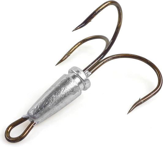5 Packs Snagging Hooks Snagging Weighted Treble Hook,Fishing Hooks Bunker Snag Hooks for Saltwater Freshwater Bass Trout Walleye 4 Sizes 1.02oz,1.4oz, 1.9oz,2.8oz (14/0-5pcs)