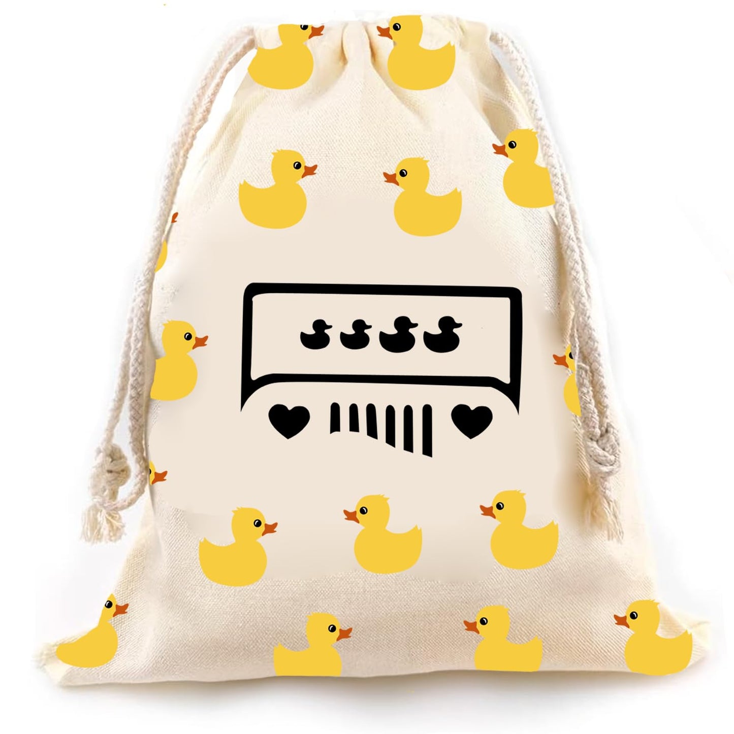 Aievlinkr Yellow Duck Duck Bag,Rubber Duck Drawstring Bag，Reusable Rubber Duck Bag,Great Gift for Any Duck Enthusiast