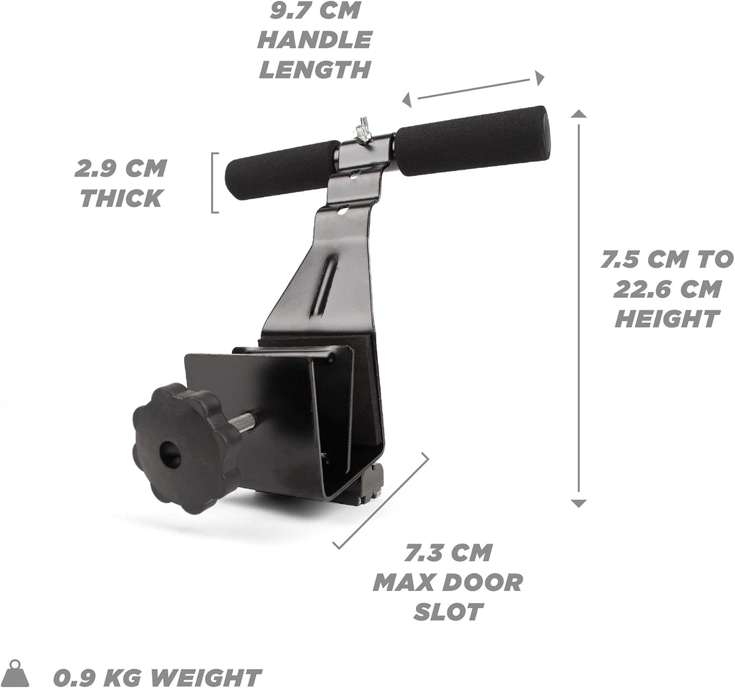 Adjustable Sit-Up Bar for Doorway - Phoenix Fitness RY848 Unisex Crunch Bar with Padded Ankle Support for Abdominal Workouts, Black