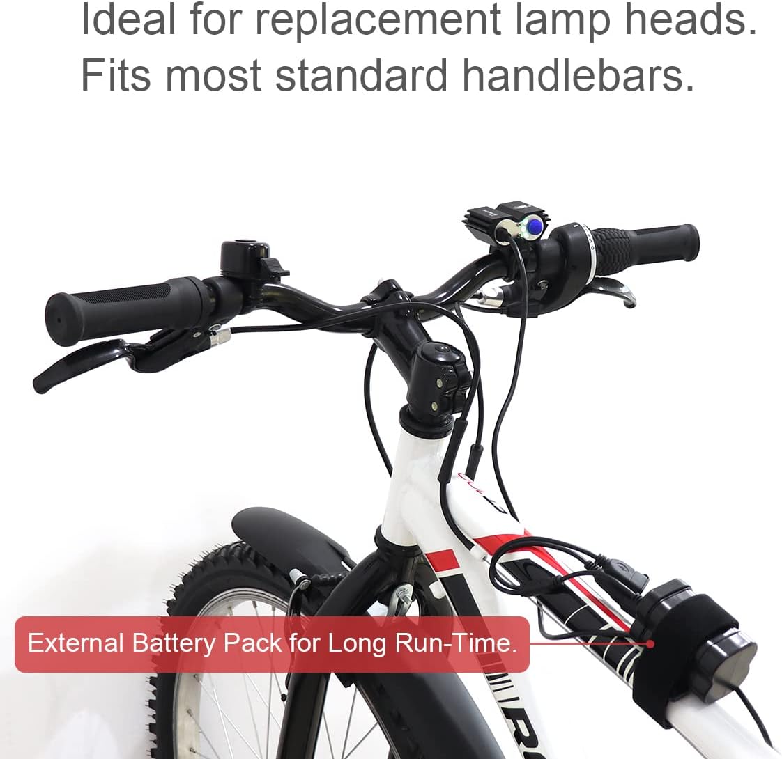 Waterproof 700 Lumens LED Bicycle Light 4 Modes Super Bright Bike Lamp Headlight + 8.4V Rechargeable Battery Pack + Charger for Camping, Cycling, Hiking, Riding