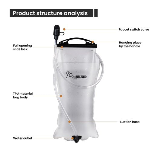 MOUNTAINTOP 80L Internal Frame Backpack with 3L Hydration Bladder