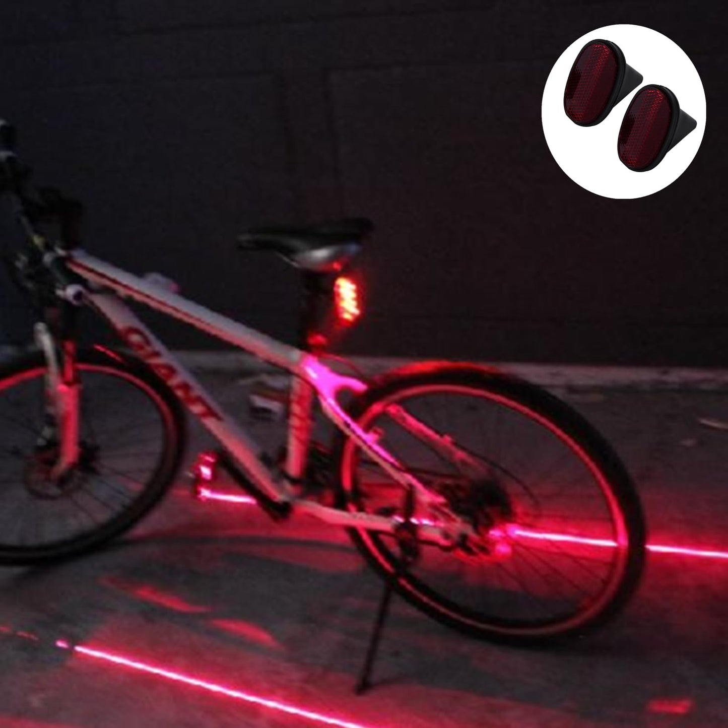 FJYXCHENXM Bicycle Rear Rack Reflector, 2 Pcs Bike Reflectors Bicycle Rear Tail Reflector Red Front Reflective Rear Warning Light Bicycle Accessories Plastic Housing Reflective Accessorie for Bike