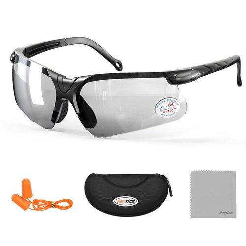 RAYTICE Shooting Glasses Men Range Eye Protection for Women Certified ANSI Z87 Safety Glasses 100% UV Protective Lenses are Produced By Carl Zeiss Vision Sunlens/Clear Lenses