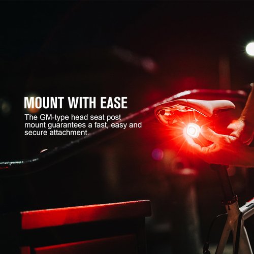 OLIGHT RN 120 C Bike Tail Lights, 120 Lumens and 260 Degree Visibility, 1500m Viewable Range, Rechargeable Bicycle Break Sensing Taillights, IPX6 Waterproof, Road and Urban Cyclists