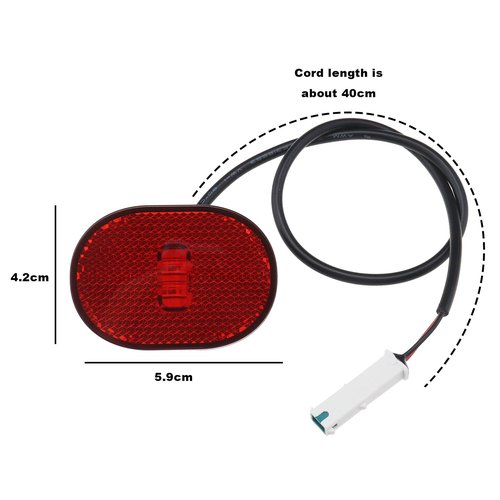 The Lord of the Tools Electric Scooter Rear Tail Light Brake Light Compatible with Xiaomi 4 Pro Rear Mudguard Light Electric Scooter LED Rear Light Assembly Replacement Part